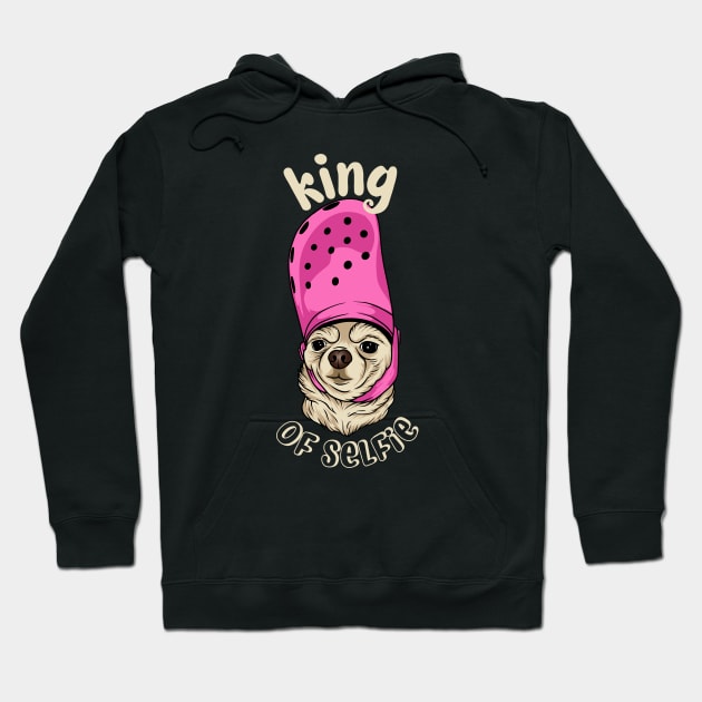 King Of Selfie Dog Meme Hoodie by MoniaRoar